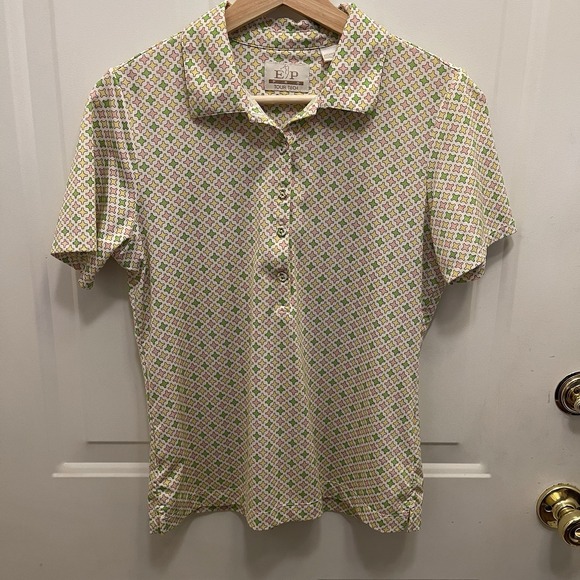 EP Pro Tops - EP Pro Shirt Pink Green Yellow Golf Polo Top Tour Tech Short Sleeve Womens Small